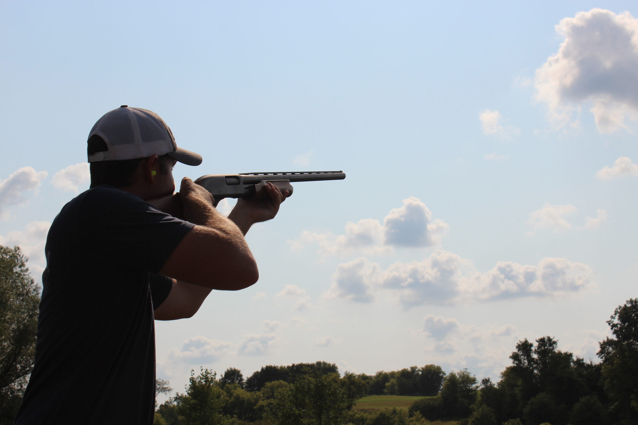 A participant at a Rabbits Unlimited sporting clay fundraiser